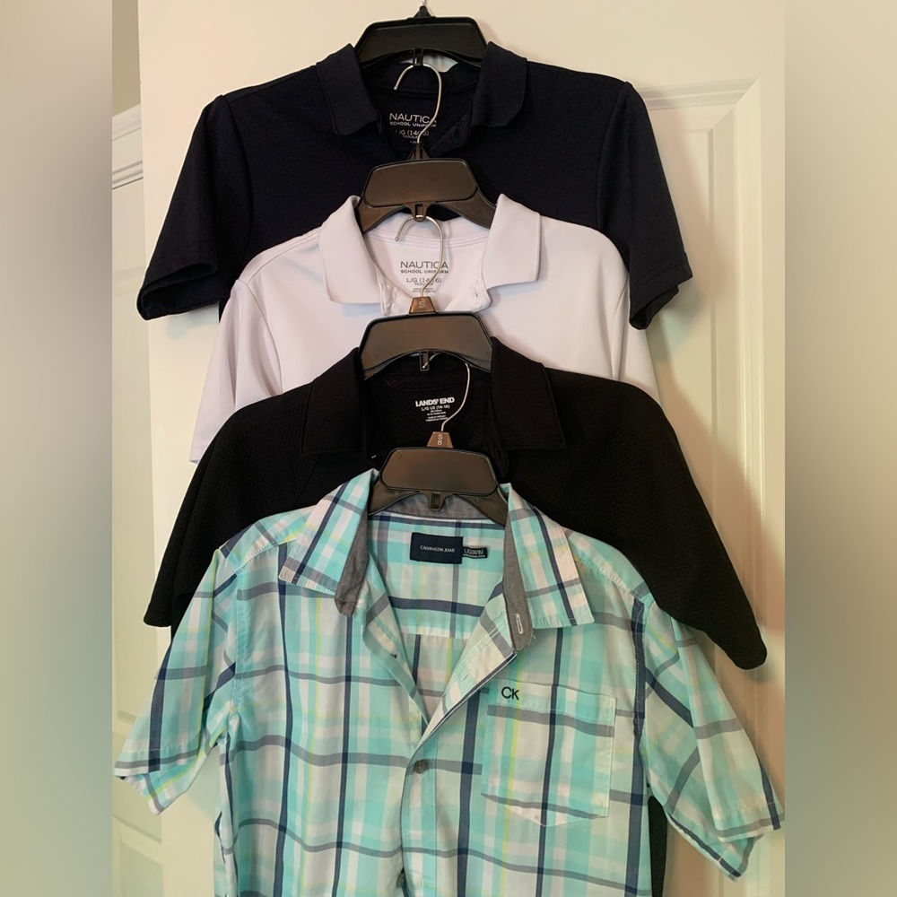 Four boys collared shirts